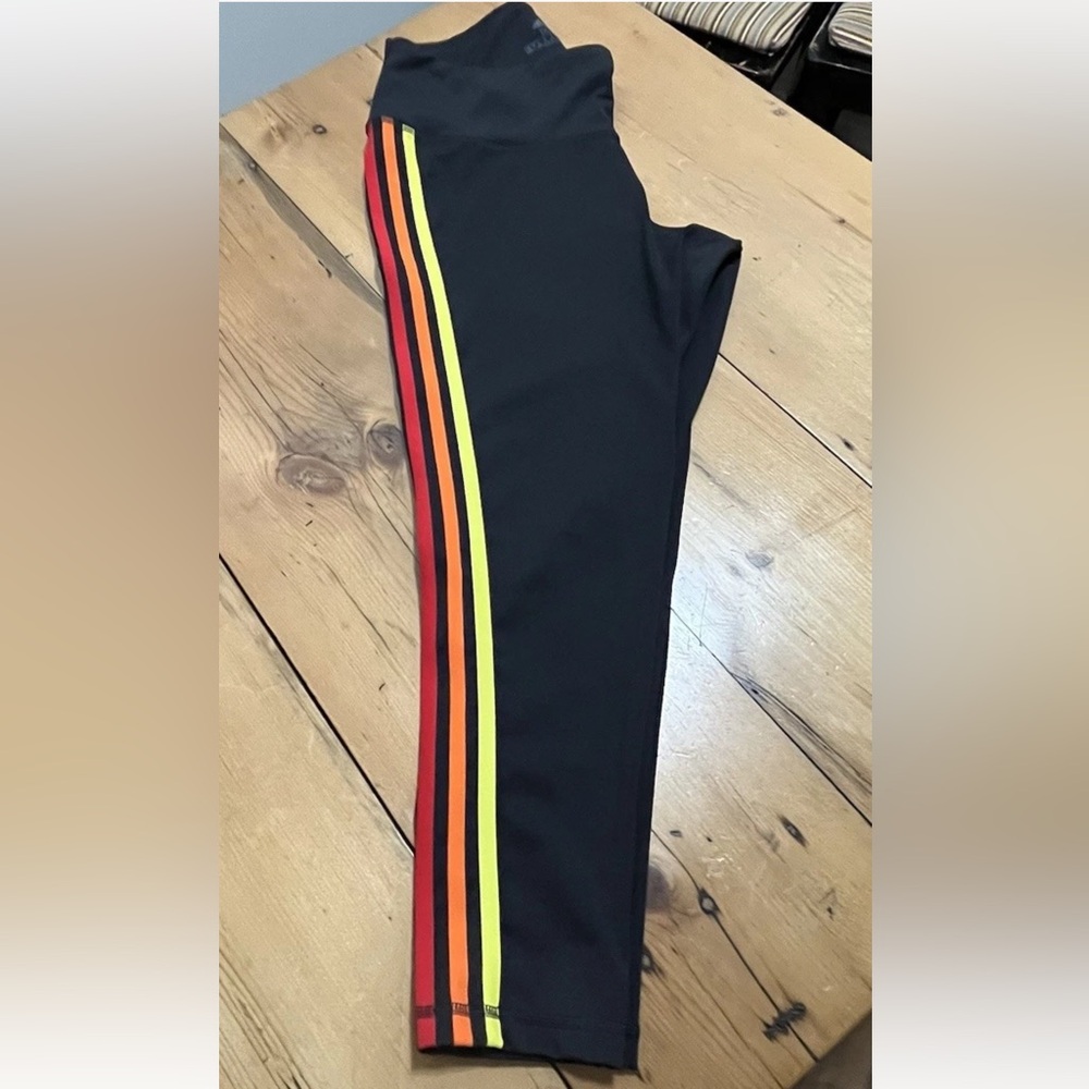 ADIDAS Pride Believe This 2.0 Leggings 1X 3-Stripes Rainbow 7/8 Length - Picture 10 of 14